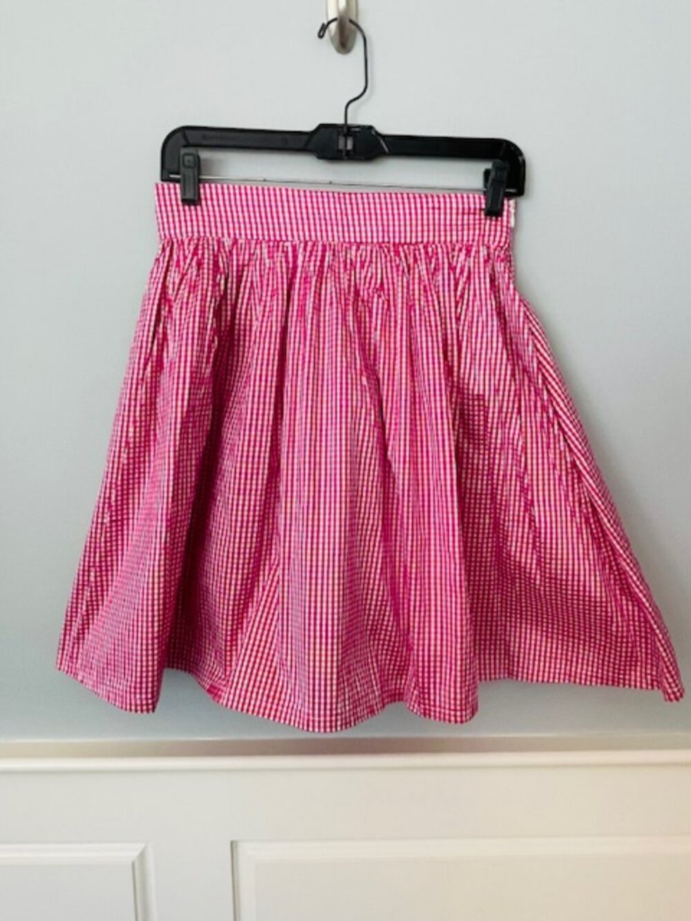 Just Madras Shantung Silk Plaid Gingham Full Skirt Size Small - Picture 2 of 8